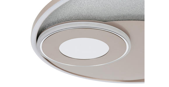 LED-DECKENLEUCHTE 50/5 cm  - Champagner/Silberfarben, Design, Kunststoff/Metall (50/5cm) - Novel