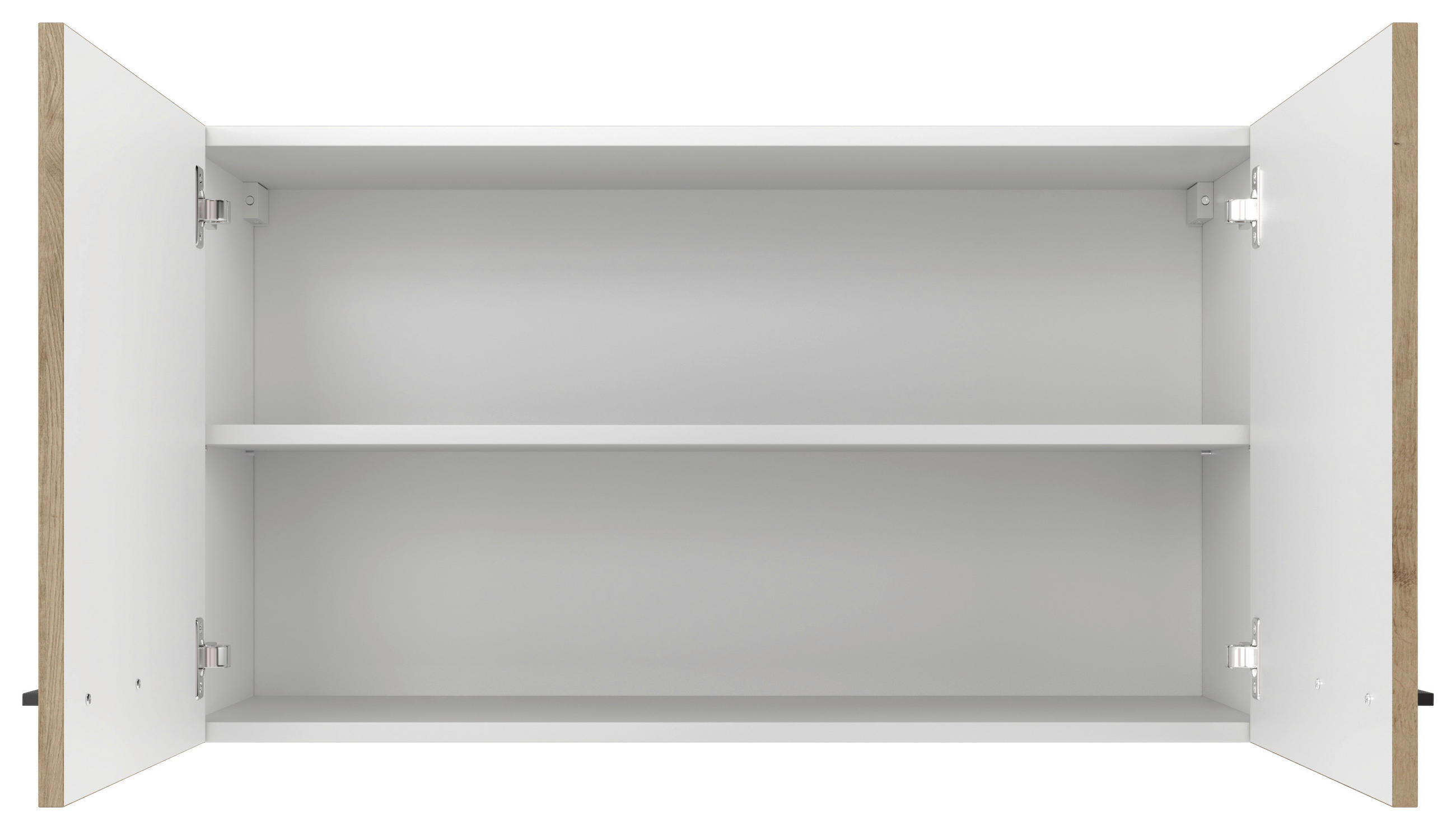 KÜCHENOBERSCHRANK 100/54,8/32 cm  in Eiche Artisan  - Schwarz/Eiche Artisan, KONVENTIONELL, Holzwerkstoff/Metall (100/54,8/32cm) - FlexWell
