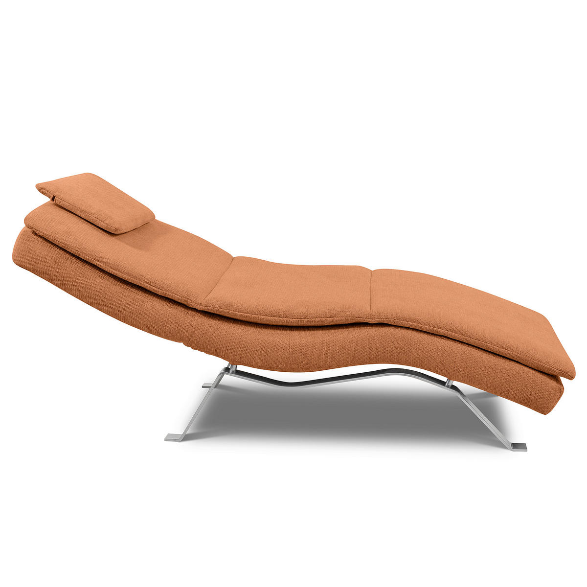 RELAXLIEGE in Chenille Rostfarben  - Rostfarben/Silberfarben, Design, Textil/Metall (65/95/171cm) - Celina Home