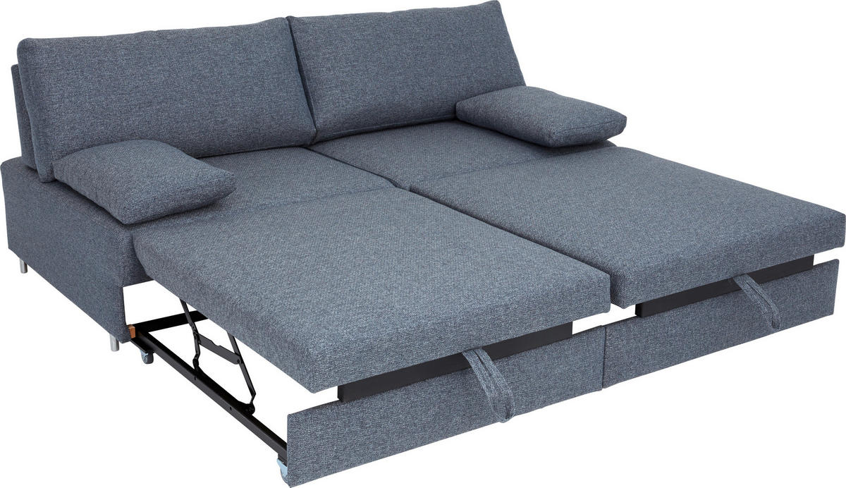 SCHLAFSOFA Violett  - Chromfarben/Violett, Design, Textil/Metall (192/77-88/110-120cm) - Bali
