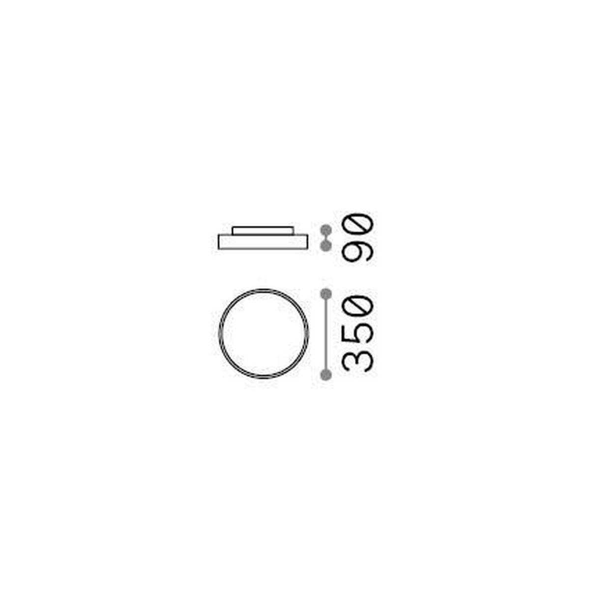 LED-DECKENLEUCHTE Halo PL 35/9 cm   - Weiß, Basics, Metall (35/9cm) - Ideal Lux