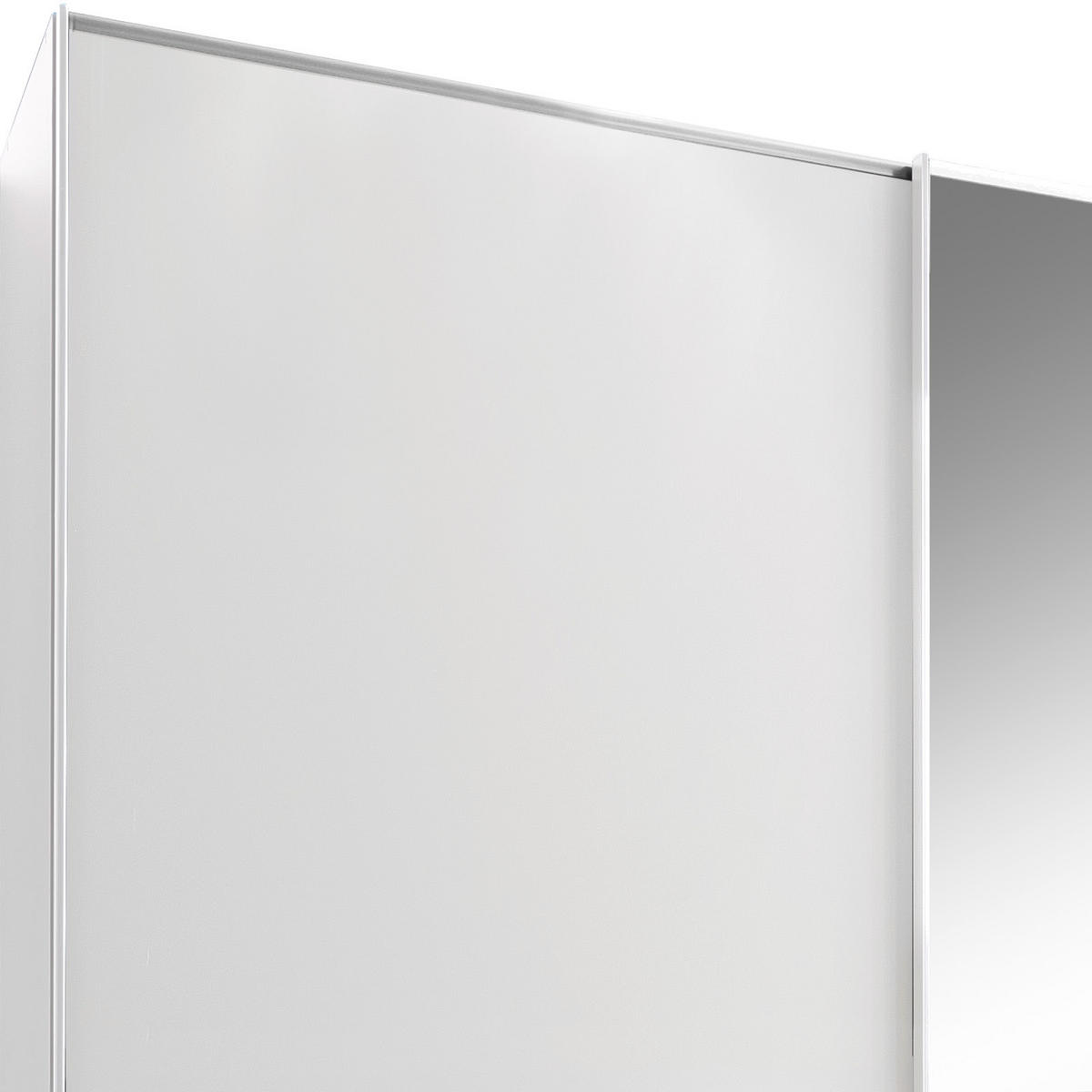 ŠATNÍ SKŘÍŇ SE ZRCADLEM, bílá, 135/198/64 cm - bílá, Design, kov/kompozitní dřevo (135/198/64cm) - MID.YOU