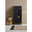 VITRINE  in Schwarz  - Schwarz, Design, Glas/Metall (80/180/35cm) - Xora