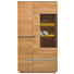 VITRINE Asteiche massiv Eichefarben - Eichefarben/Nickelfarben, Design, Glas/Holz (97/177/42cm) - CASSANDO