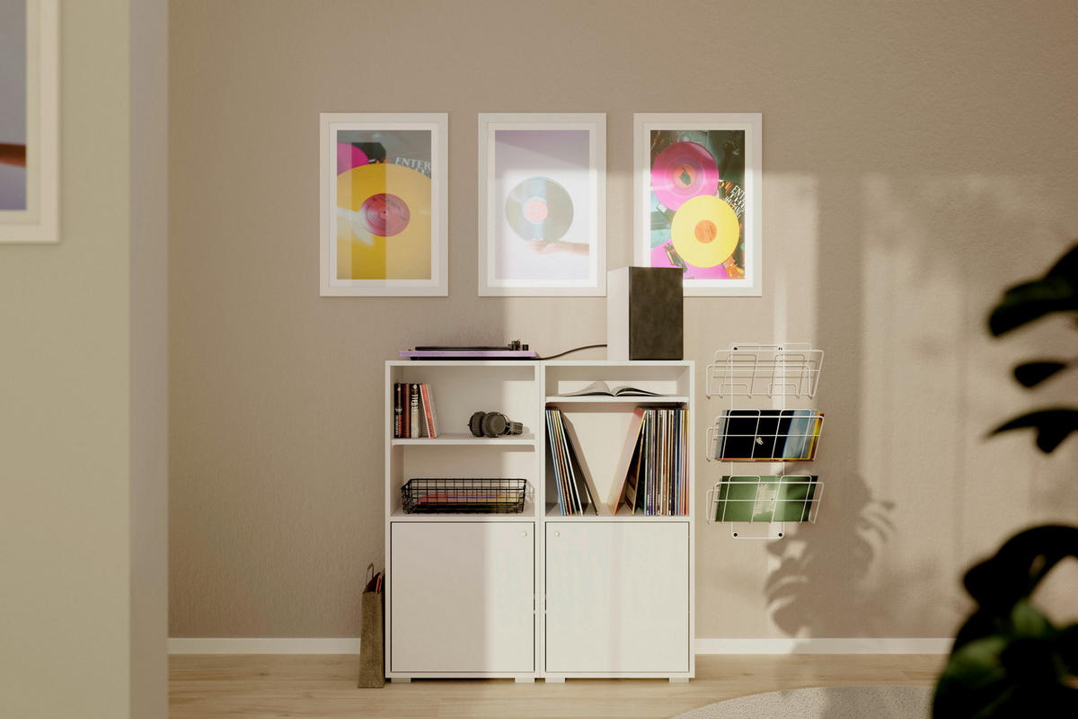 REGAL  46/96,5/33,5 cm Eiche Artisan  - Alufarben/Eiche Artisan, Design, Holzwerkstoff/Kunststoff (46/96,5/33,5cm) - MID.YOU