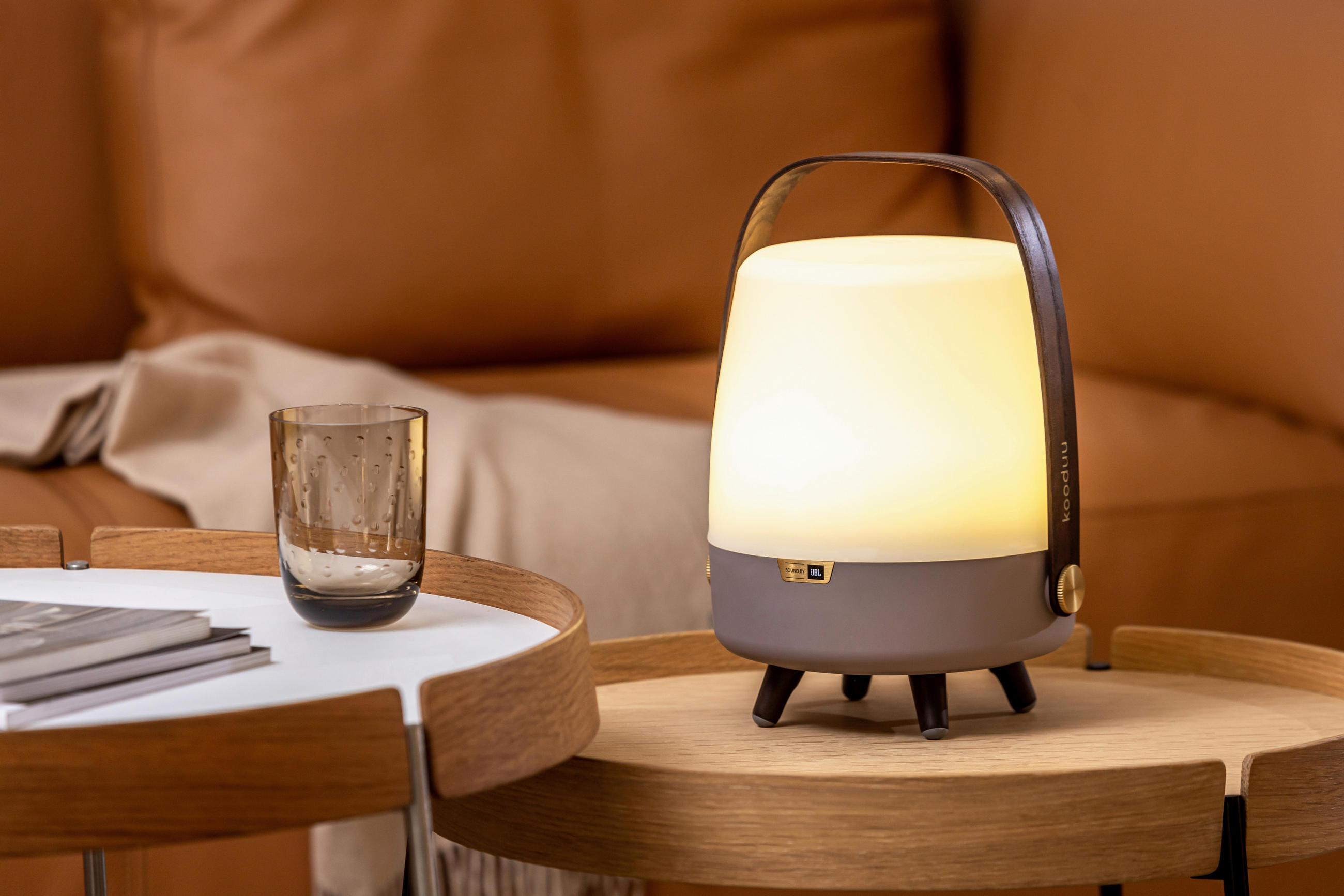 LED-TISCHLEUCHTE Lite-up Play Mini - Sound By JBL 21/29 cm   - Schlammfarben, MODERN, Kunststoff (21/29cm)