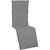 RELAXSESSELAUFLAGE in Schwarz Streifen  - Schwarz, Design, Textil (170/52/8cm) - Gardenson