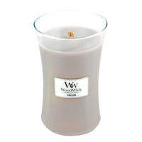 MIRISNA SVEĆA  siva  - siva, Osnovno, staklo/drvo (10/18/10cm) - WoodWick