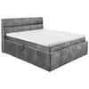 BOXBETT 180/200 cm  in Grau  - Schwarz/Grau, KONVENTIONELL, Kunststoff/Textil (180/200cm) - Modante