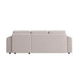 ECKSOFA inkl. Funktionen Beige Cord  - Beige/Schwarz, KONVENTIONELL, Kunststoff/Textil (260/200cm) - Xora