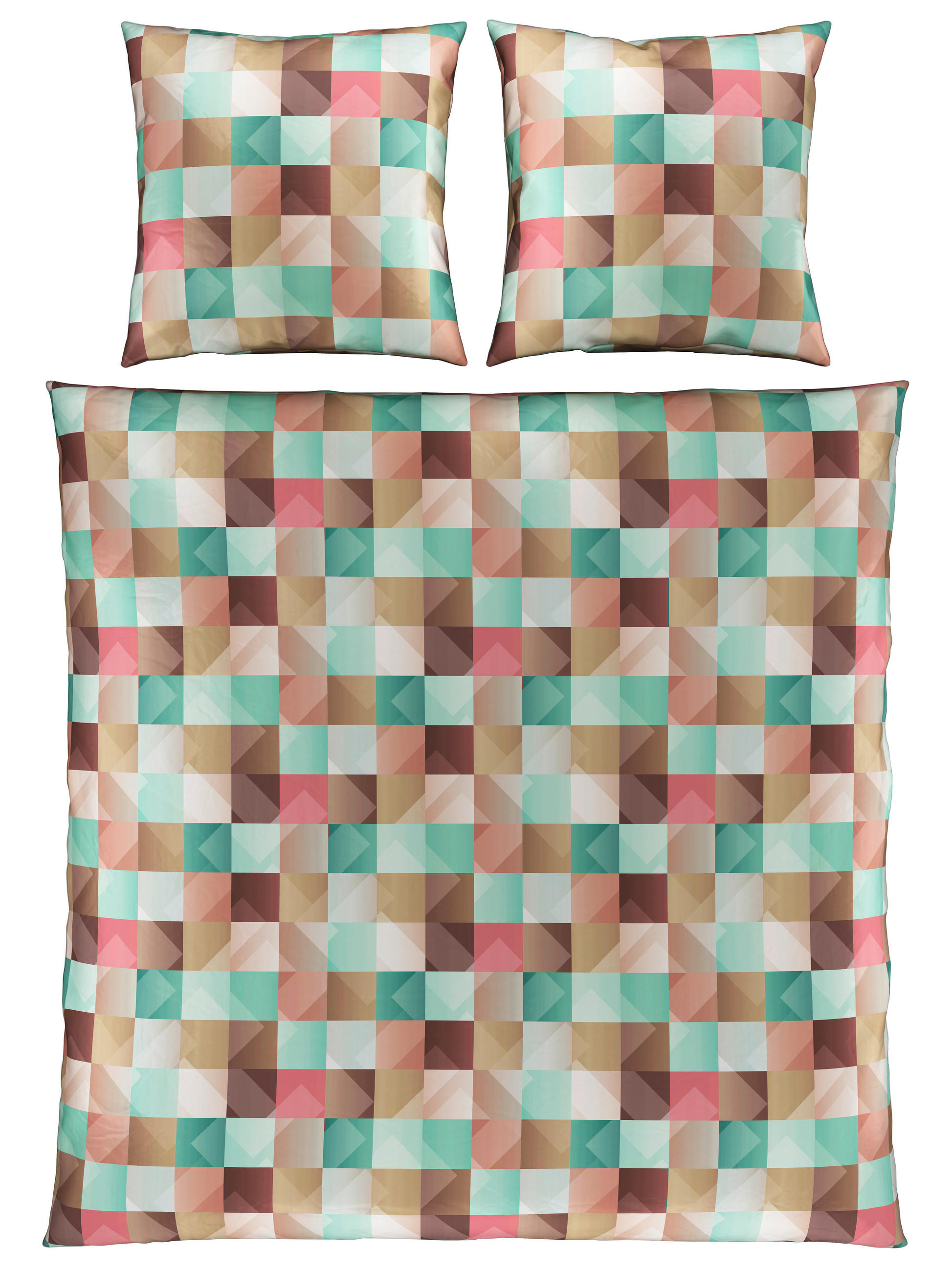 BETTWÄSCHE Javerdat Satin 200/200 cm  - Grün, KONVENTIONELL, Textil (200/200cm) - Novel