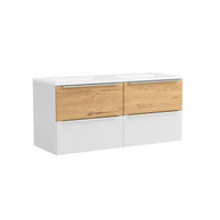 WASCHTISCHKOMBI  - Wildeiche/Edelstahlfarben, Trend, Holzwerkstoff/Stein (120/54/47cm) - Held