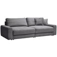 BIGSOFA in Cord Dunkelgrau  - Dunkelgrau/Schwarz, MODERN, Kunststoff/Textil (278/93/112cm) - Carryhome