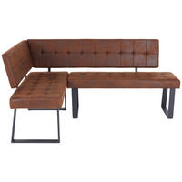 Colțar De Bucătărie  in maro  - maro/negru, Modern, metal/textil (134/185cm) - Livetastic