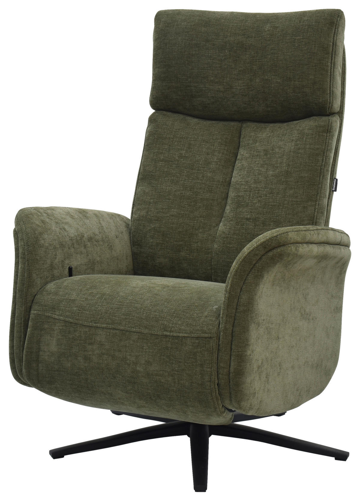 RELAXSESSEL Webstoff    - Schwarz/Grün, Design, Holz/Textil (75/109/84/148/84cm) - Livetastic