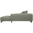 ECKSOFA  in Chenille Mintgrün  279/222 cm  - Schwarz/Mintgrün, KONVENTIONELL, Kunststoff/Textil (279/222cm) - Hom`in