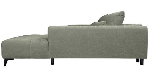 ECKSOFA  in Chenille Mintgrün  279/222 cm  - Schwarz/Mintgrün, KONVENTIONELL, Kunststoff/Textil (279/222cm) - Hom`in