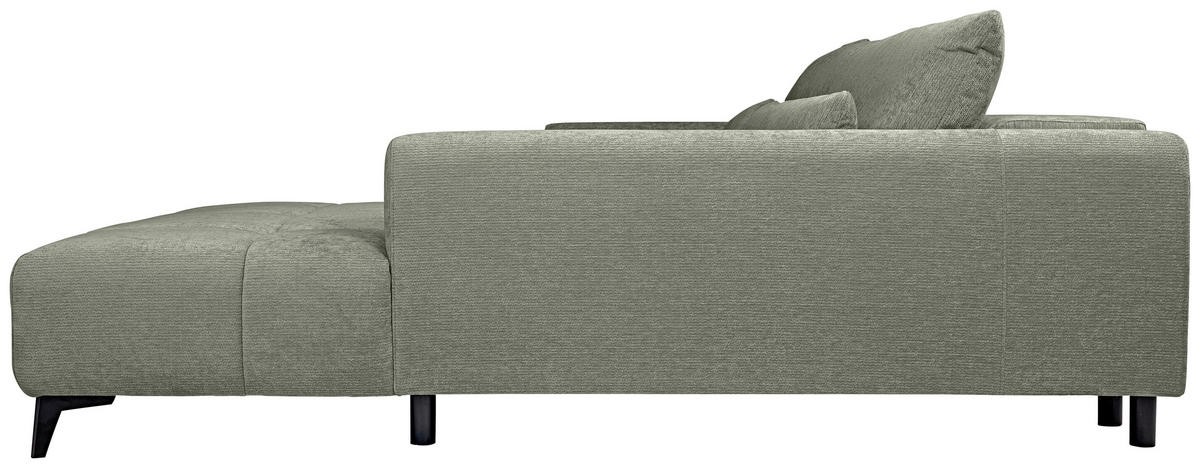ECKSOFA  in Chenille Mintgrün  279/222 cm  - Schwarz/Mintgrün, KONVENTIONELL, Kunststoff/Textil (279/222cm) - Hom`in
