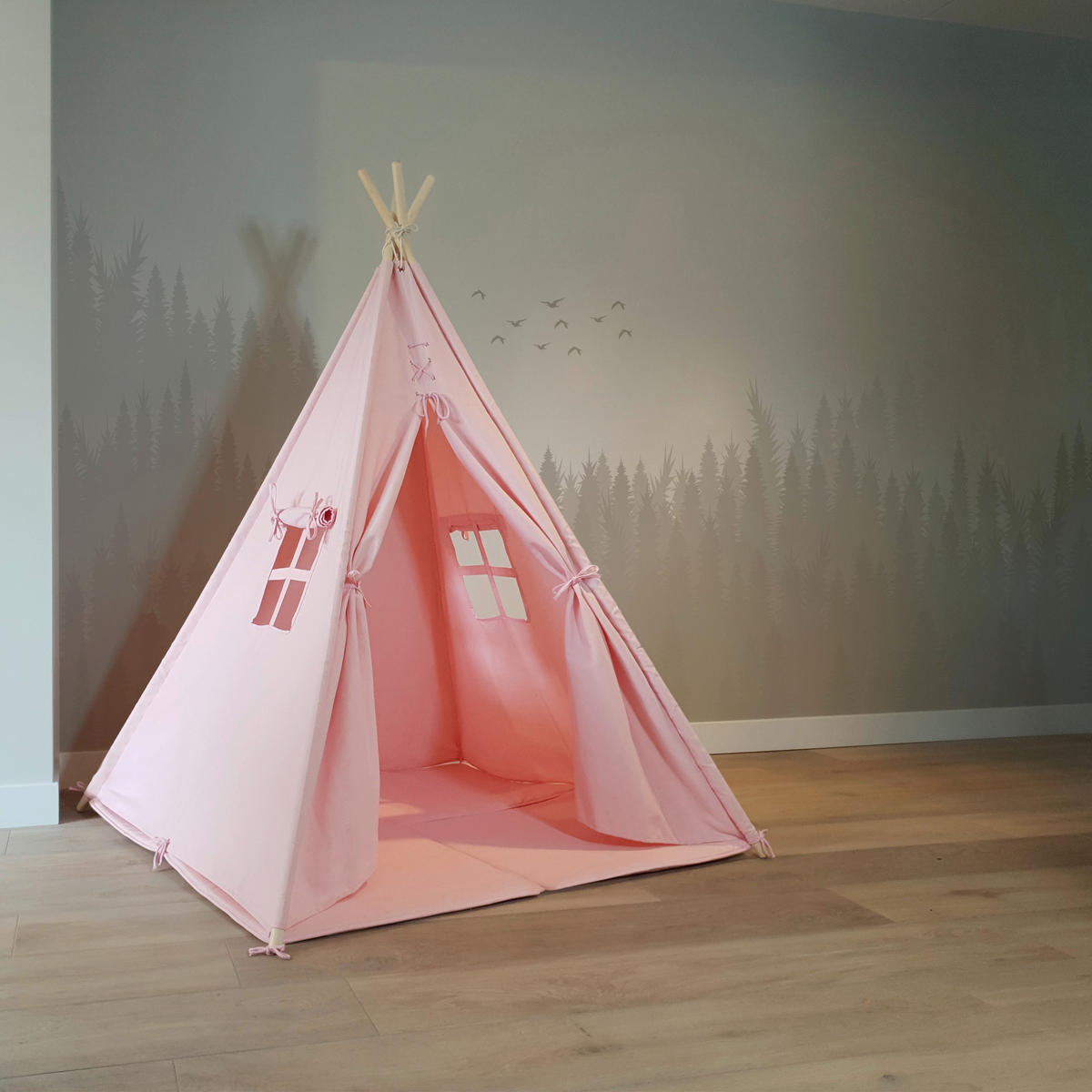 SPIELZELT - Rosa, Konventionell, Holz/Textil (120/160/120cm)