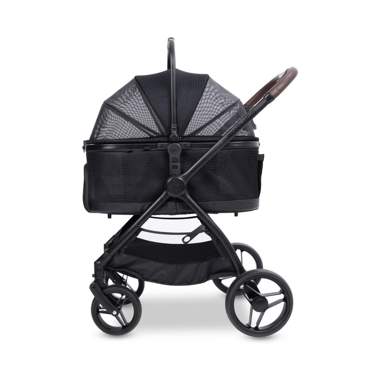 HUNDEBUGGY P3 Pet Luxury Stroller  - Schwarz, Basics, Textil/Metall (92kg) - WONDERFOLD
