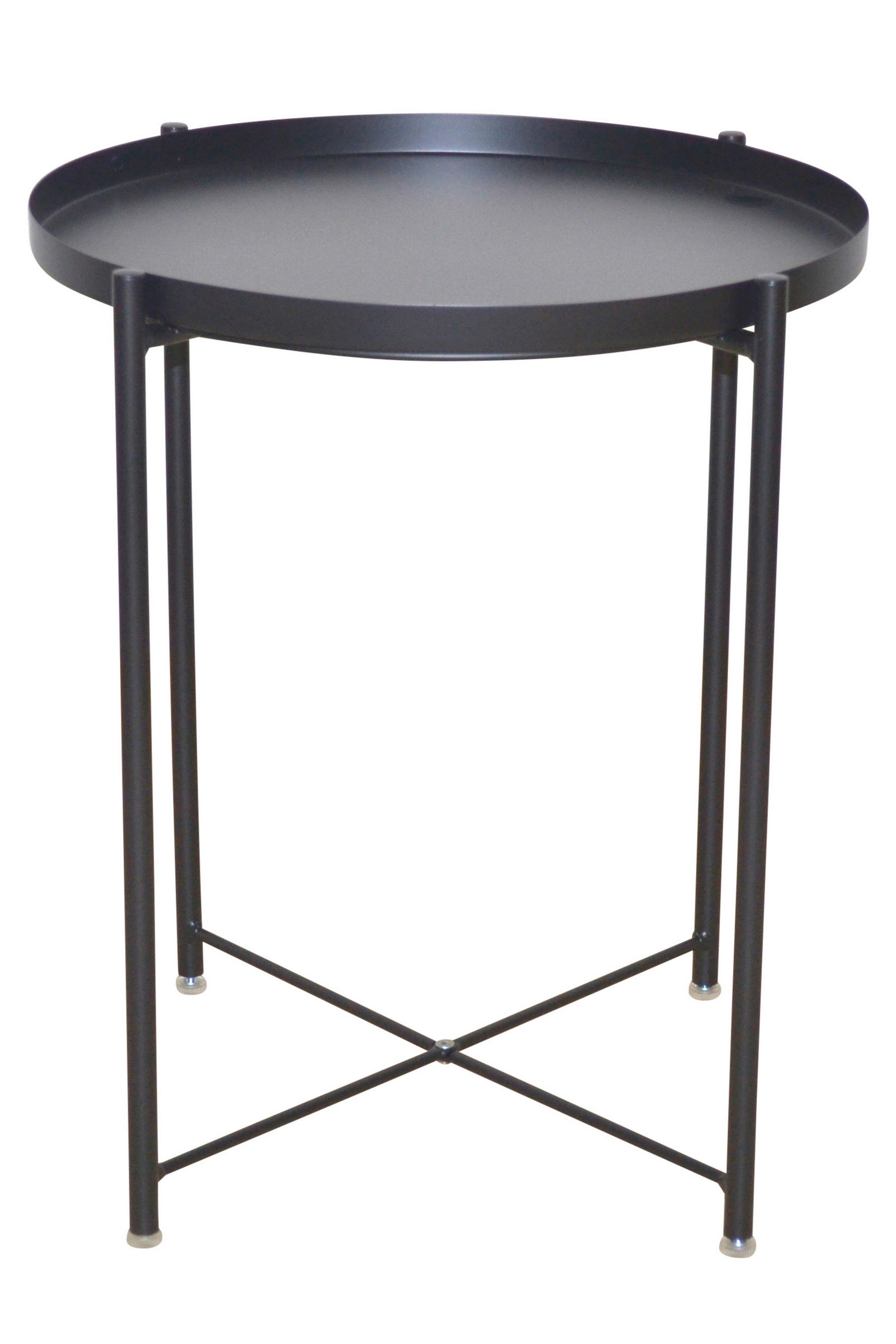 BEISTELLTISCH 47,5/47,5/53 cm Schwarz rund  - Schwarz, Design, Metall (47,5/47,5/53cm) - MID.YOU