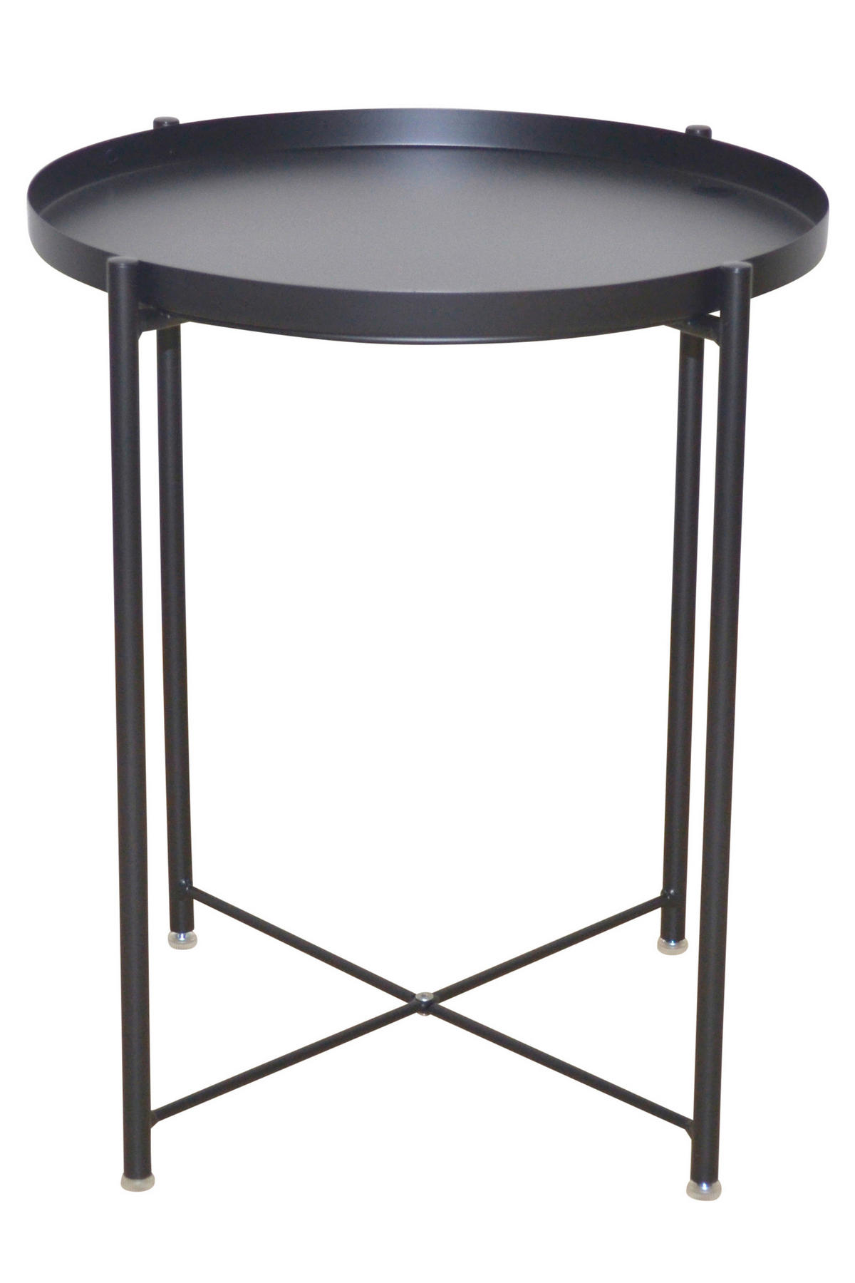 BEISTELLTISCH 47,5/47,5/53 cm Schwarz rund  - Schwarz, Design, Metall (47,5/47,5/53cm) - MID.YOU