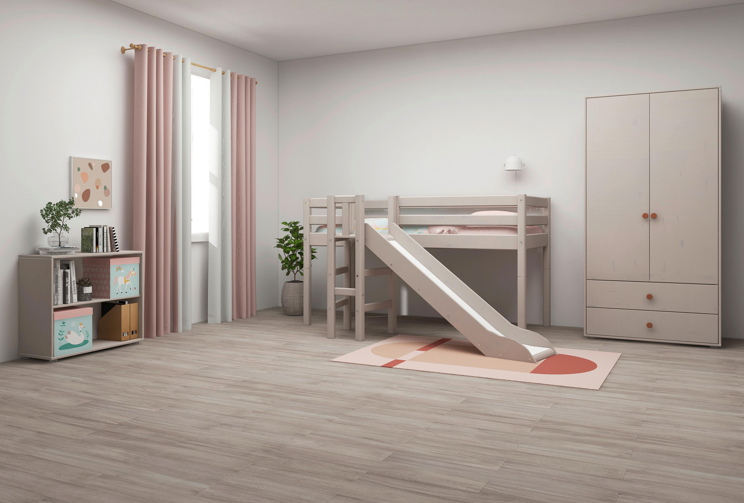 SPIELBETT Kiefer Schichtholz 90/200 cm Grau  - Grau, Basics, Holz (90/200cm) - Flexa
