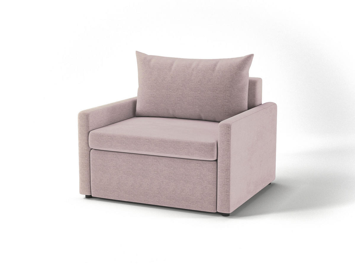 SCHLAFSESSEL Flachgewebe Altrosa  - Schwarz/Altrosa, Design, Kunststoff/Textil (92/89/103cm) - MID.YOU