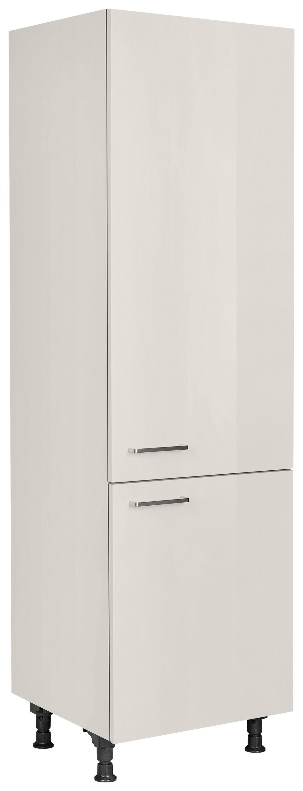 GERÄTEUMBAUSCHRANK 60/216,6/58 cm  Hellgrau  - Edelstahlfarben/Hellgrau, Modern, Holzwerkstoff/Metall (60/216,6/58cm) - Nobilia