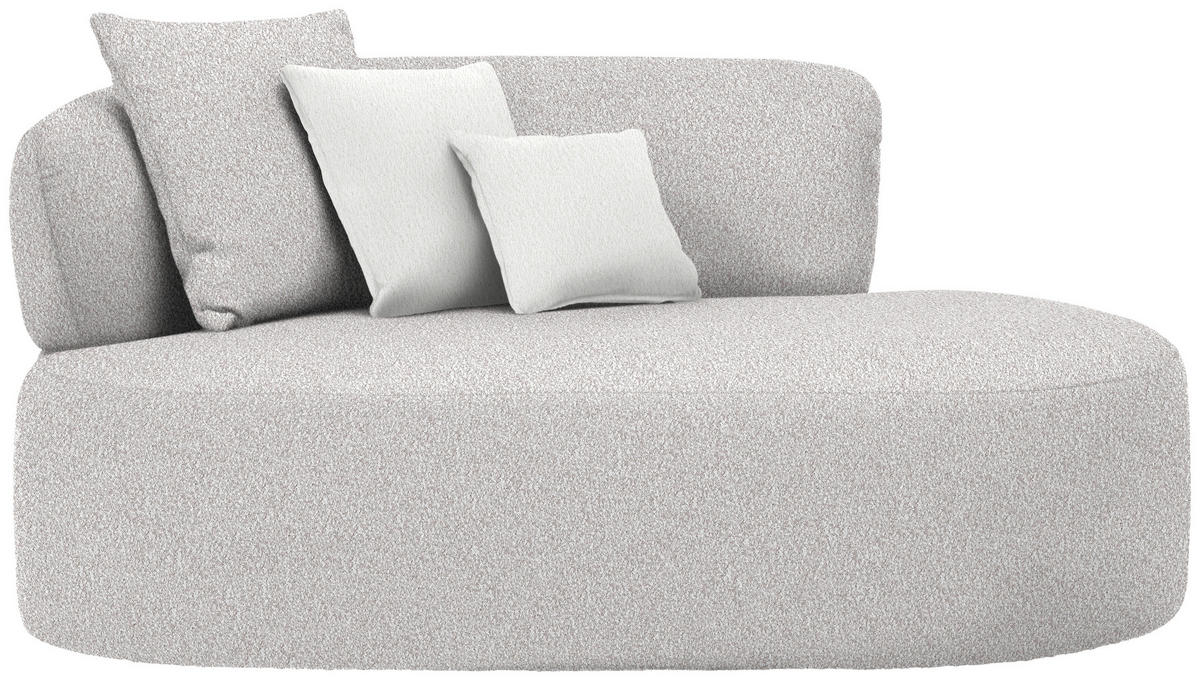 RÉCAMIERE in Bouclé Creme, Beige  - Beige/Creme, MODERN, Kunststoff/Textil (166/86/105cm) - Hom`in