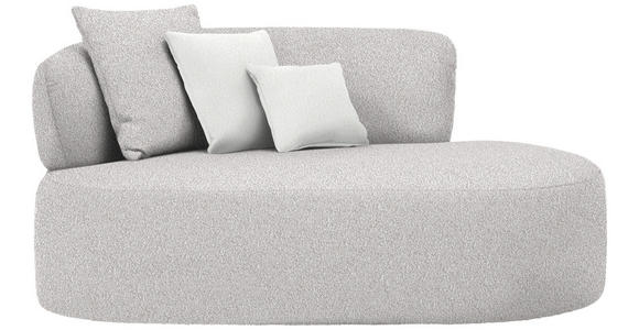 RÉCAMIERE in Bouclé Creme, Beige - Beige/Creme, MODERN, Kunststoff/Textil (166/86/105cm) - Hom`in