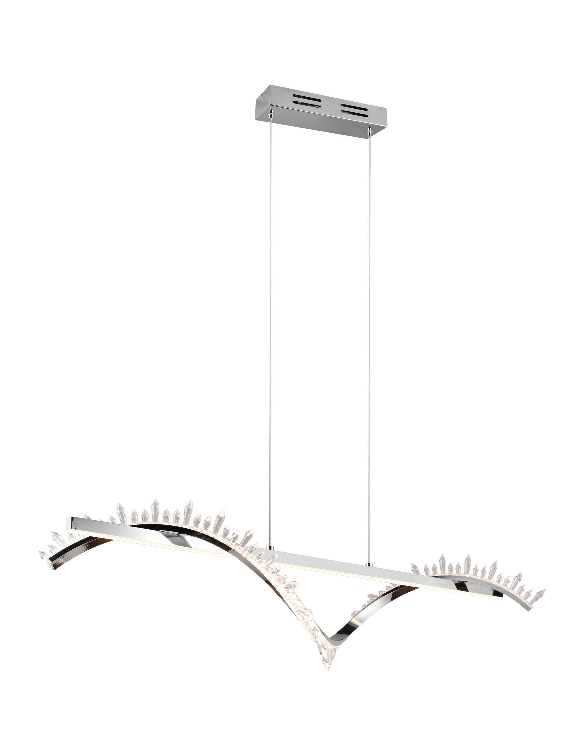 LED-HÄNGLAMPA 100/26/150 cm  - kromfärg, Design, metall (100/26/150cm) - Ambiente