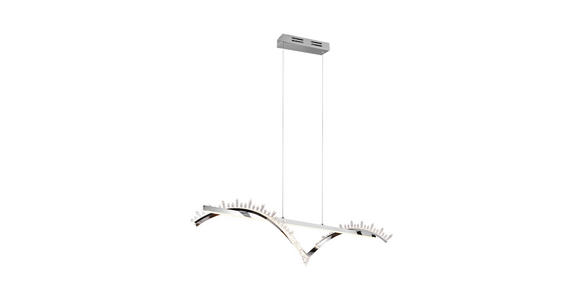 LED-HÄNGELEUCHTE 100/26/150 cm  - Chromfarben, Design, Metall (100/26/150cm) - Ambiente