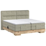 BOXSPRINGBETT 180/200 cm  in Eichefarben, Olivgrün  - Eichefarben/Olivgrün, Natur, Holz/Textil (180/200cm) - Valnatura