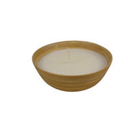 OUTDOORKERZE - Hellbraun/Weiß, Basics, Naturmaterialien/Paraffin (18/6,5cm) - Ambia Home