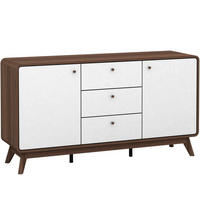 SIDEBOARD Cassie 140/75/39 cm 3 Schublade(n)  - Weiss/Walnussfarben, Design, Holz/Holzwerkstoff (140/75/39cm) - MID.YOU