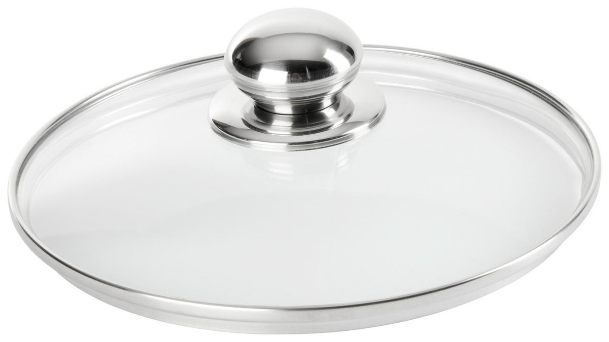 POKLICE NA HRNEC, 20 cm - čiré/barvy nerez oceli, Basics, kov/sklo (20cm) - Homeware Profession.