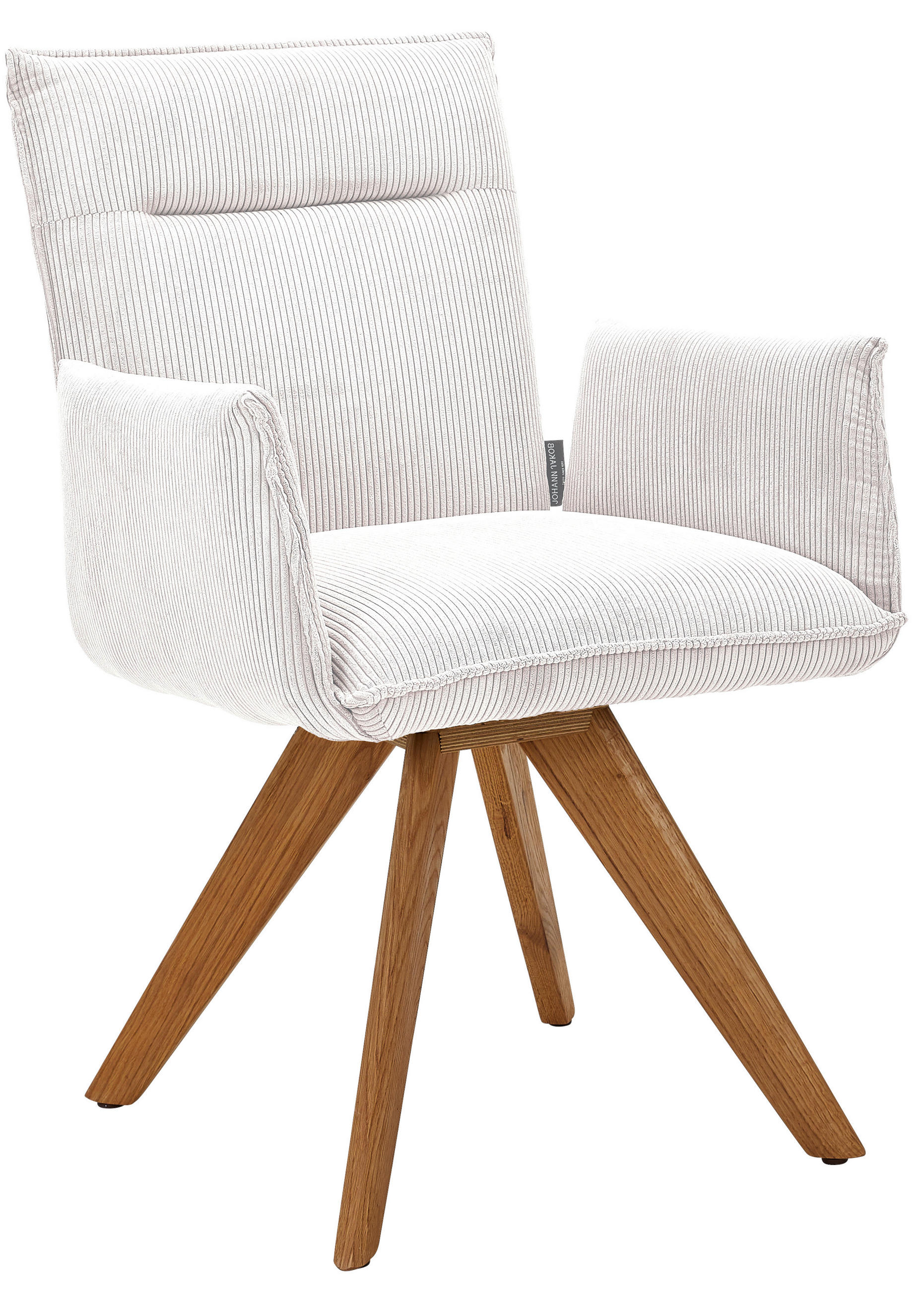 ARMLEHNSTUHL  in Cord  - Wildeiche/Creme, Design, Holz/Textil (59/87/62cm) - Johann Jakob