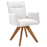 ARMLEHNSTUHL  in Cord  - Wildeiche/Creme, Design, Holz/Textil (59/87/62cm) - Johann Jakob
