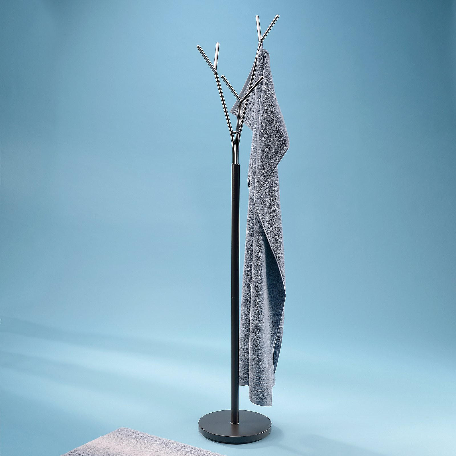 SAMOSTOJEČI OBEŠALNIK SINERIO - srebrne barve/antracit, Design, kovina (30/173,5cm) - Kela
