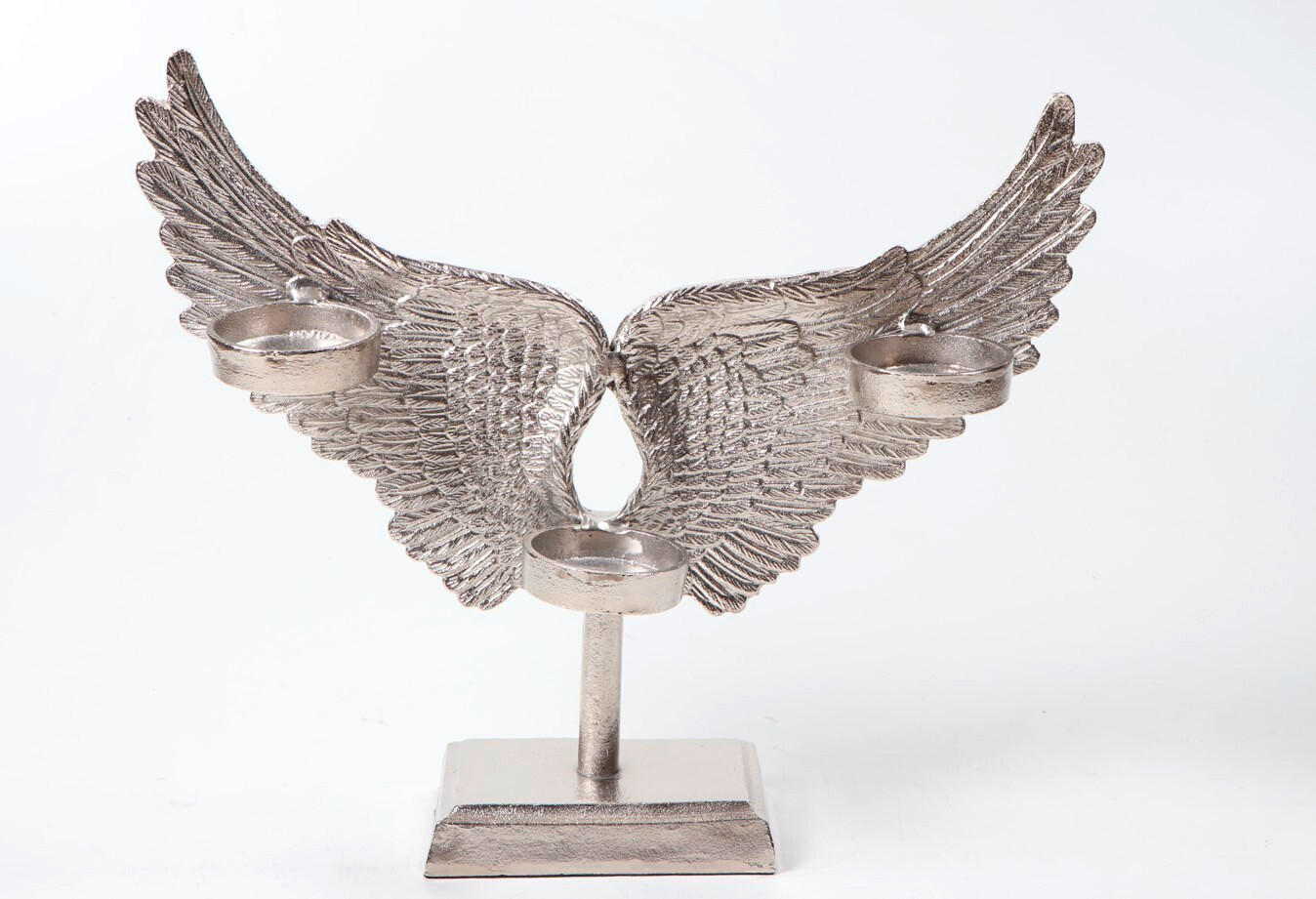 GYERTYATARTÓ - nikkel, Design, fém (39,5/35,5/10cm) - Ambia Home