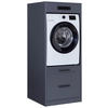 WASCHMASCHINENSCHRANK 67/164/68 cm  in Anthrazit  - Anthrazit/Schwarz, MODERN, Holzwerkstoff/Metall (67/164/68cm) - home24
