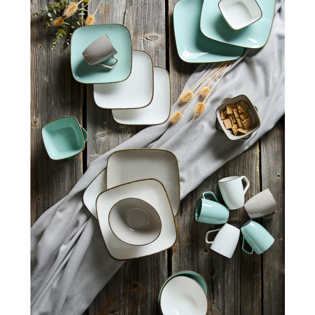 Thumbnail - Ritzenhoff Breker Kombiservice Casa, Türkis, Keramik, 20-teilig, Uni, 375 ml,625 ml, Lfgb, handbemalt, Essen & Trinken, ...
