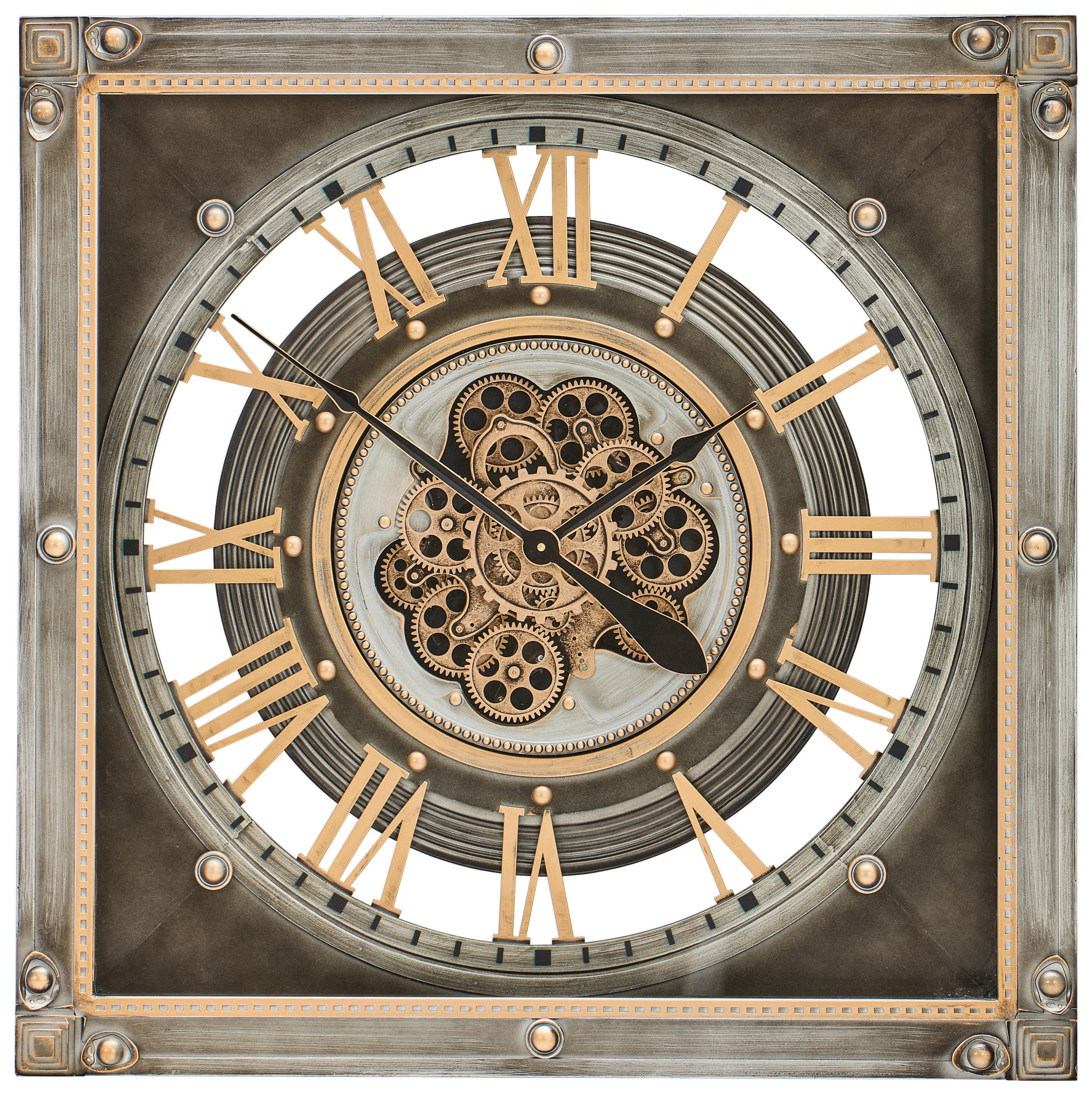 WANDUHR  Bronzefarben  - Bronzefarben, Trend, Glas/Kunststoff (80/11/80cm) - Landscape