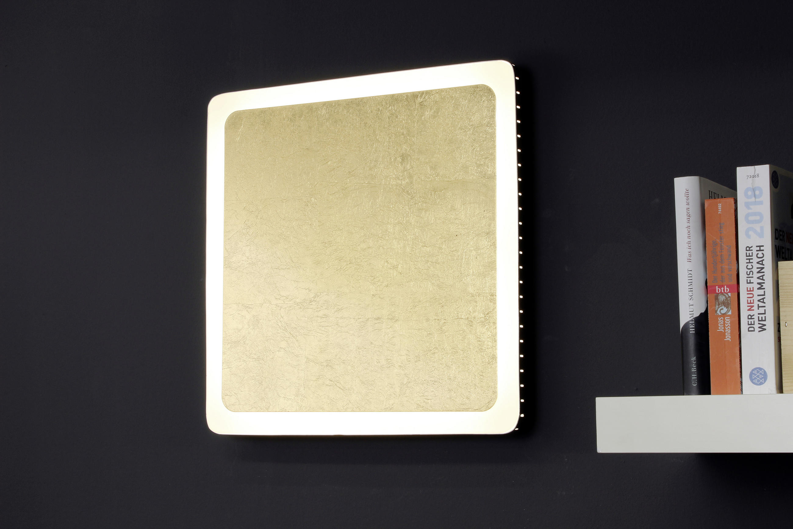 LED-DECKENLEUCHTE Solaris   - Goldfarben/Schwarz, Design, Metall (4,5/41/41cm)