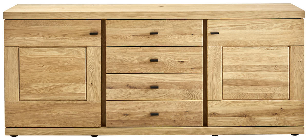 SIDEBOARD  in 188/80/43 cm  - Wildeiche/Anthrazit, Design, Holz/Metall (188/80/43cm) - Venjakob
