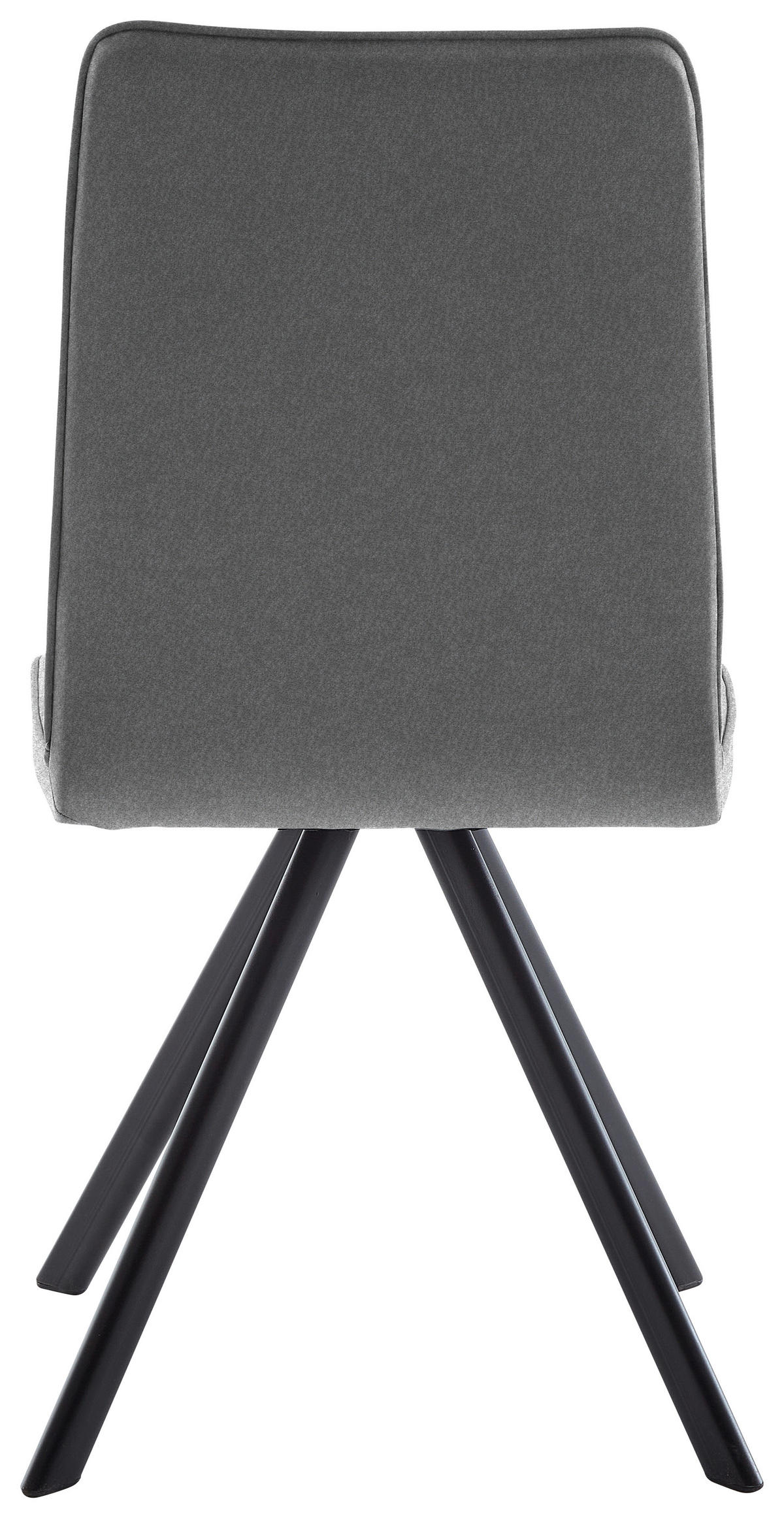STUHL  in Eisen Flachgewebe  - Hellgrau/Schwarz, Design, Textil/Metall (48/93/60cm) - Cantus