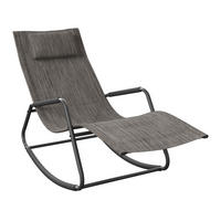 SCHAUKELLIEGE 57/81/143 cm  - Anthrazit/Grau, Design, Textil/Metall (57/81/143cm) - Ambia Garden