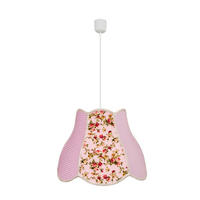 PENDELLEUCHTE Zuza 35/35/90 cm   - Pink/Weiß, KONVENTIONELL, Kunststoff/Textil (35/35/90cm)