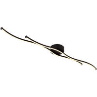 DECKENLEUCHTE 110,4/13/5,6 cm   - Opal/Schwarz, Design, Kunststoff/Metall (110,4/13/5,6cm) - Novel